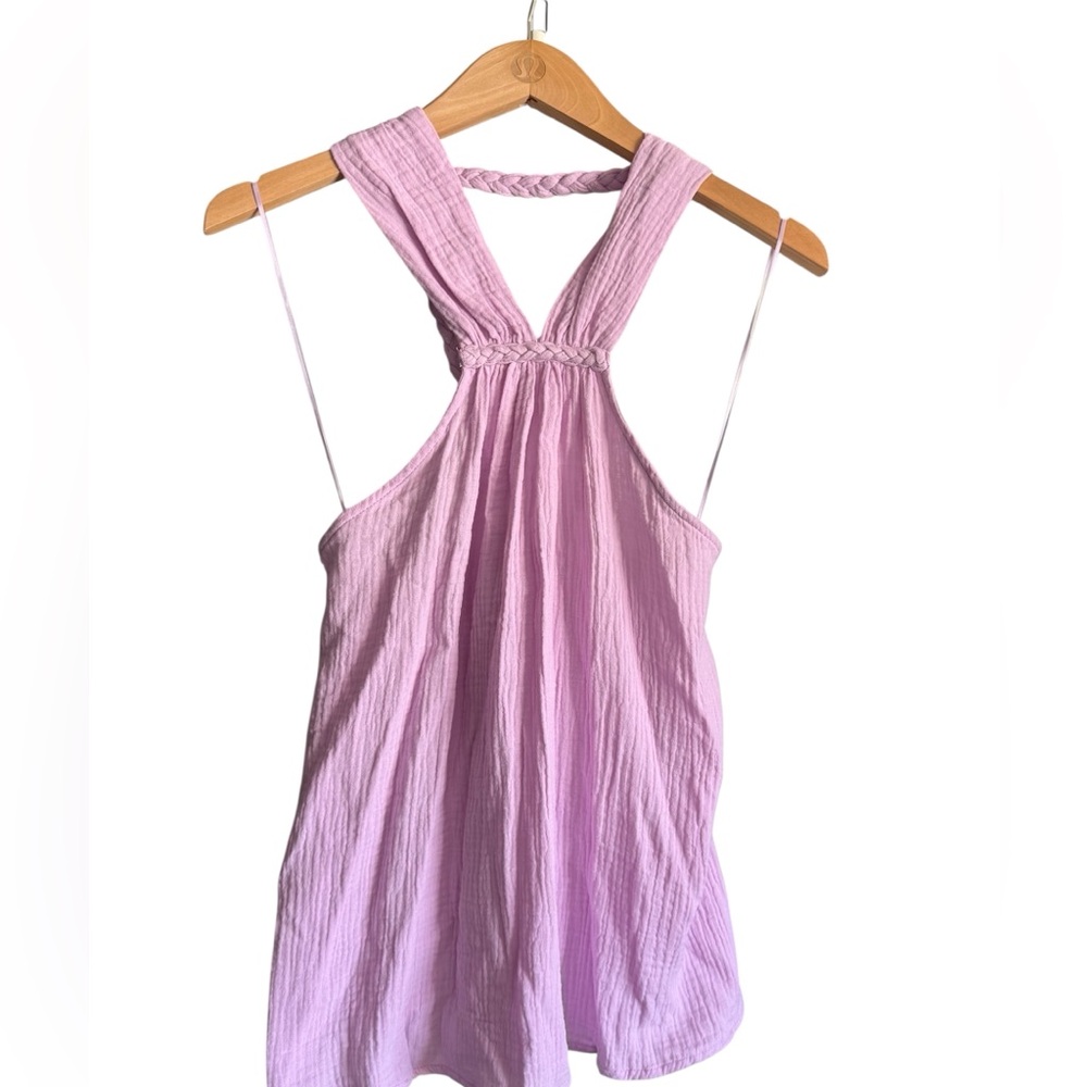 Lilac Braided Strap Tank Top from Heyson